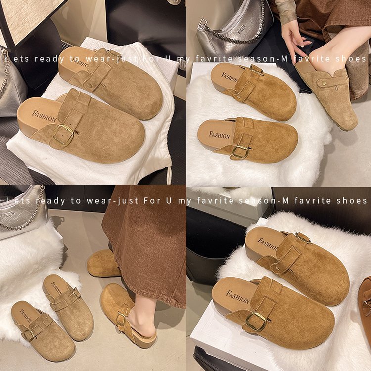 4.5cm Boken shoes for women, Spring 2025 new thick-soled flip-flops for outerwear, lazy fishing Boken flip-flops Specification drawing