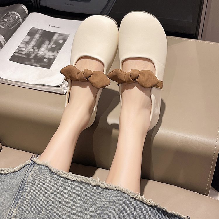 Fairy-tone-style bow tie women's casual leather shoes 2025 new summer soft flat French outdoor bag and single shoe Application Scenario