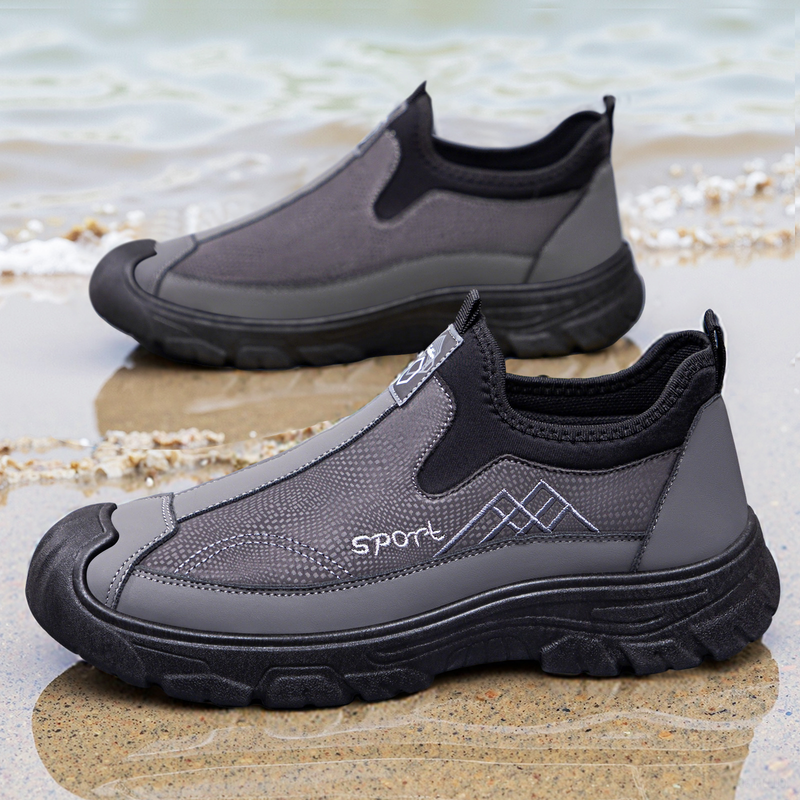 New men's shoes for autumn, versatile casual single shoes, soft soles, comfortable dad shoes, factory direct sales, one-step cloth shoes full figure