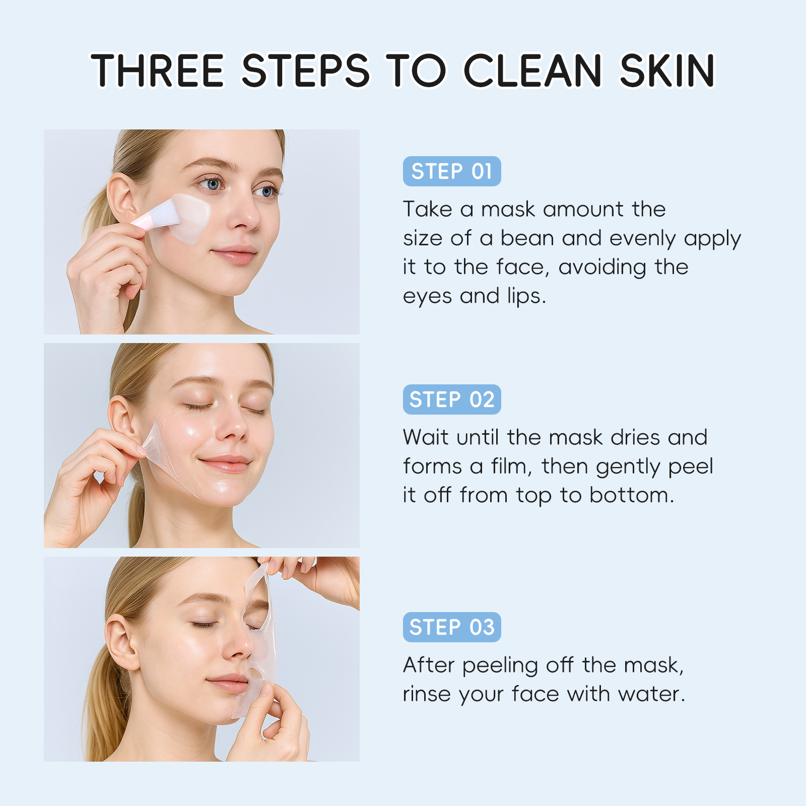 Cross-border Laicome milk peel-off Mask, English export mask, Cleansing, Moisturizing and hydrating facemask manufacturer in stock Application Scenario