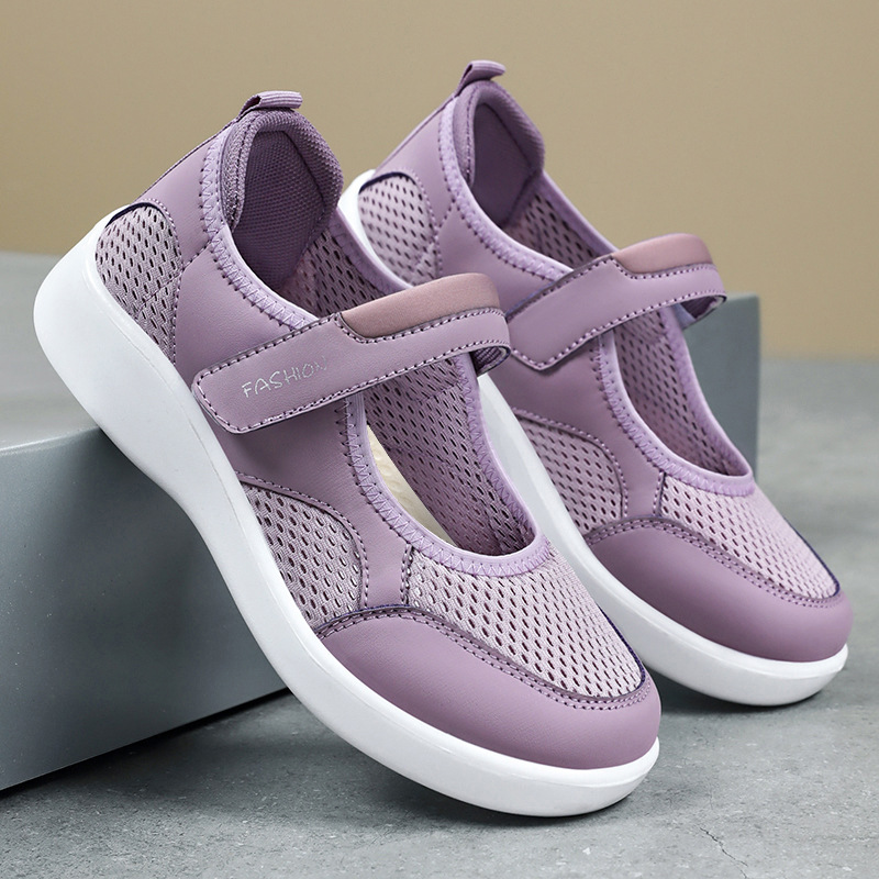 New breathable casual shoes that are versatile for women. Soft soles that don't cause foot fatigue. Velcro shoes for middle-aged and elderly mothers Specification drawing
