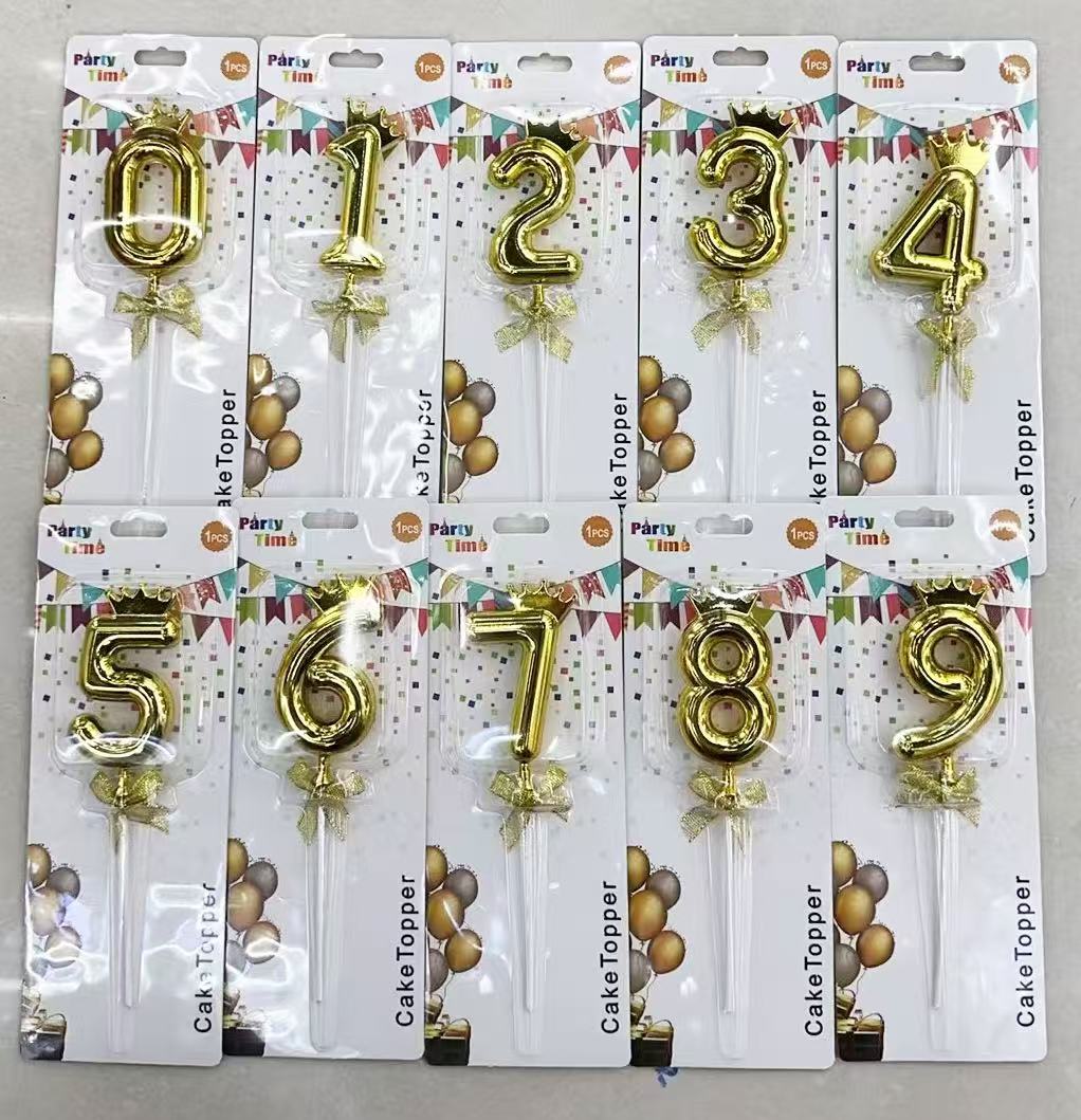 Blister box digital 0-9 birthday classic bestseller and best-selling digital cake decoration