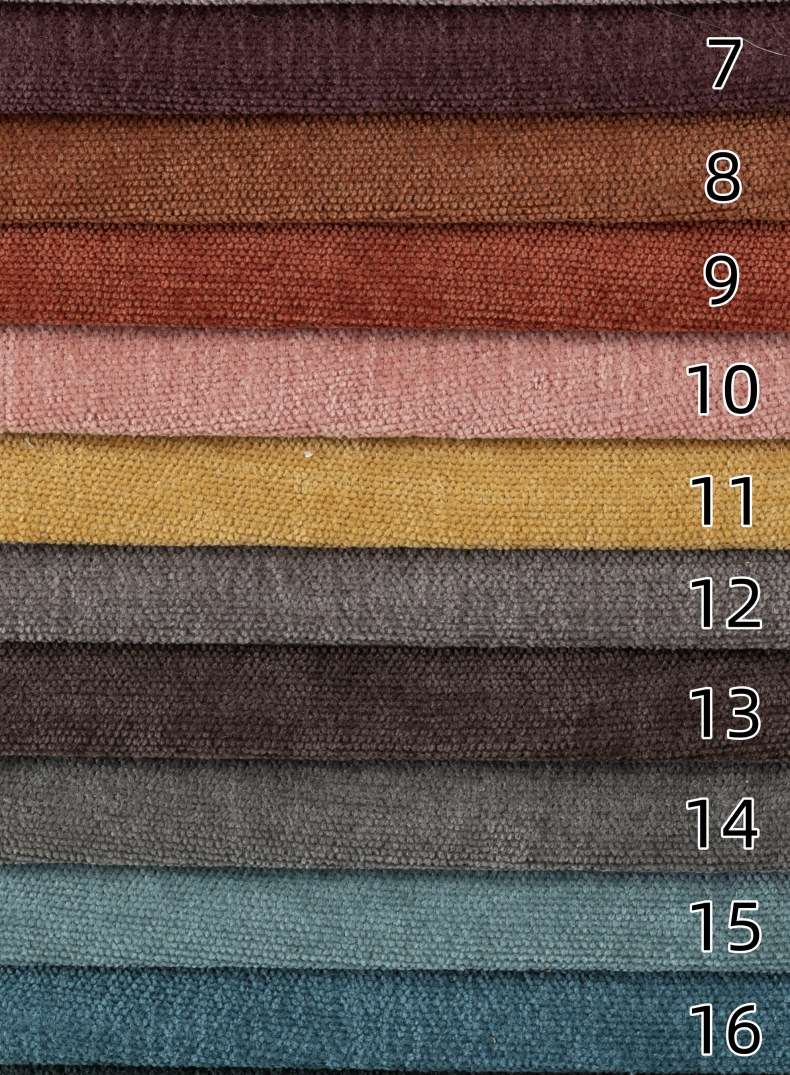 Double-sided colored woven Chenille fabric sofa and pillow fabric manufacturer, high-end composite fabric thickened solid color detail image 8