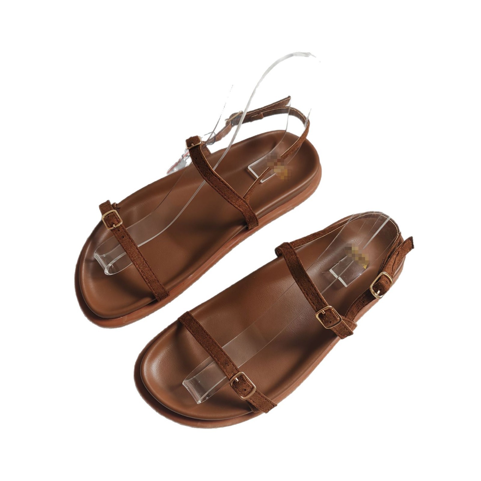 Eddie Shoes' new zar flat-bottomed casual buckle Roman sandals for women, Ladies sandal Item Picture