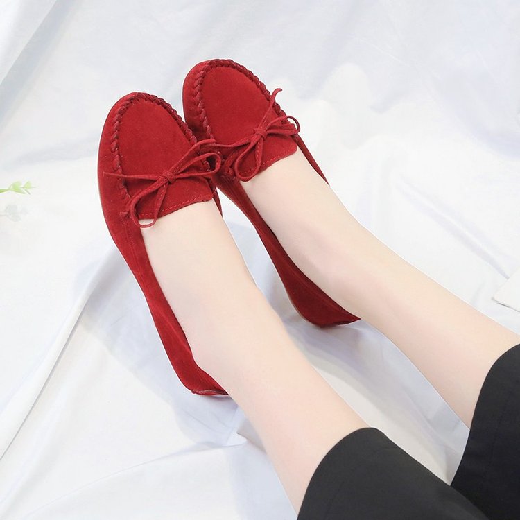 wish Women's Doudou shoes Spring and Autumn New style European and American bow flat single shoes Round toe pregnant women's export large-sized women's shoes Specification drawing