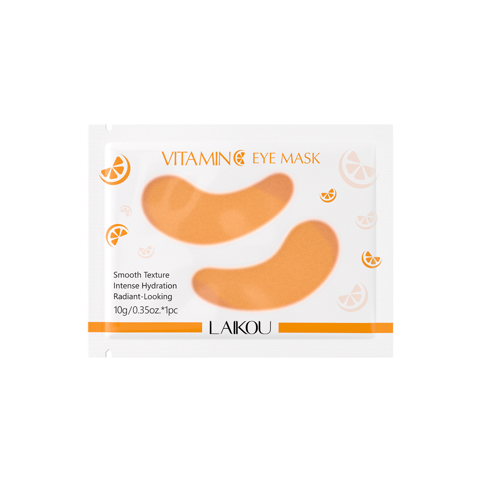 Cross-border LAIKOU Vitamin c single Eye Mask 10g Hydrating and Moisturizing Essence Eye Mask, export patch eye mask skin care products Item Picture