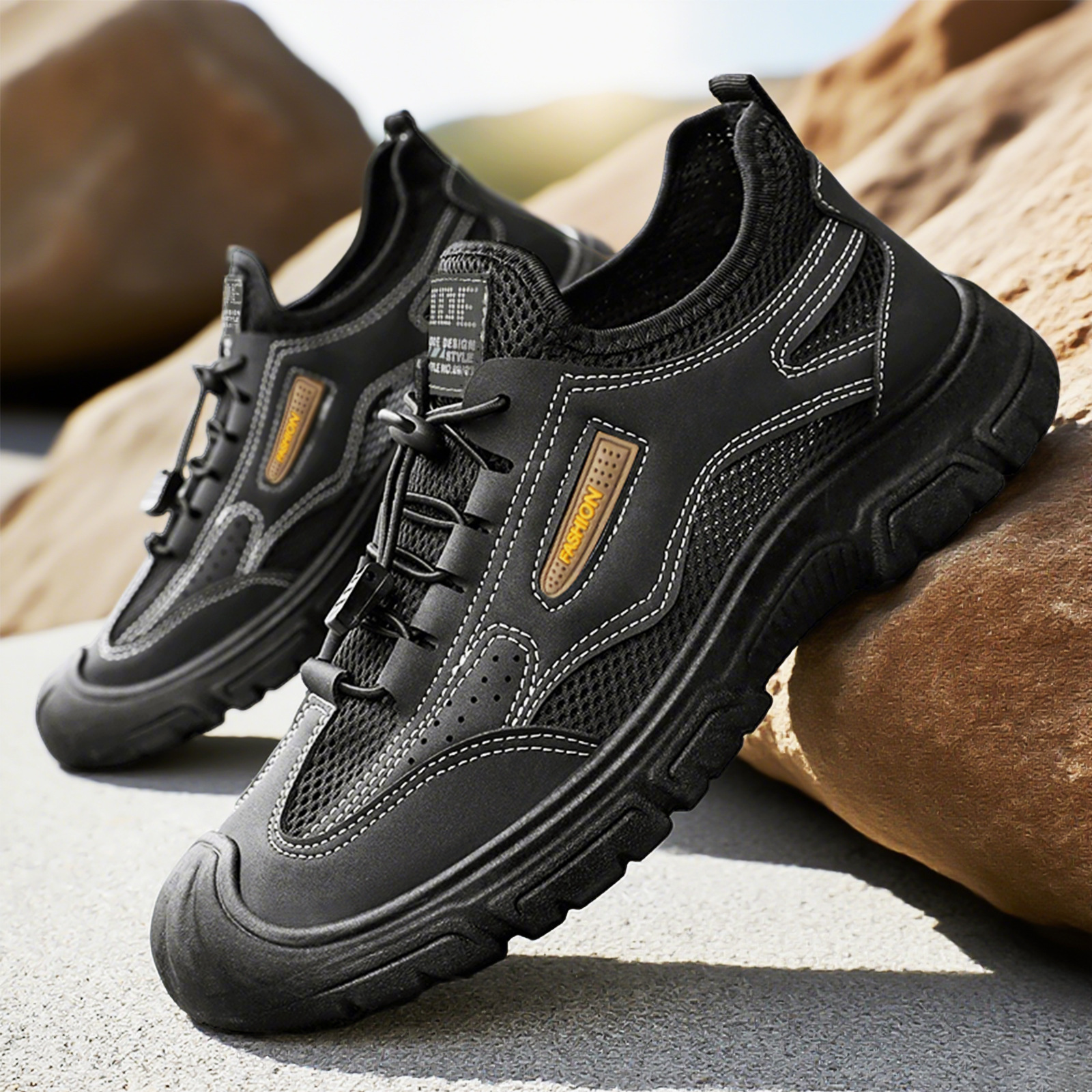 New men's casual shoes, cross-border fashion, versatile single shoes, soft soles, breathable, running shoes that don't feel stuffy, mesh shoes sent by us Specification drawing