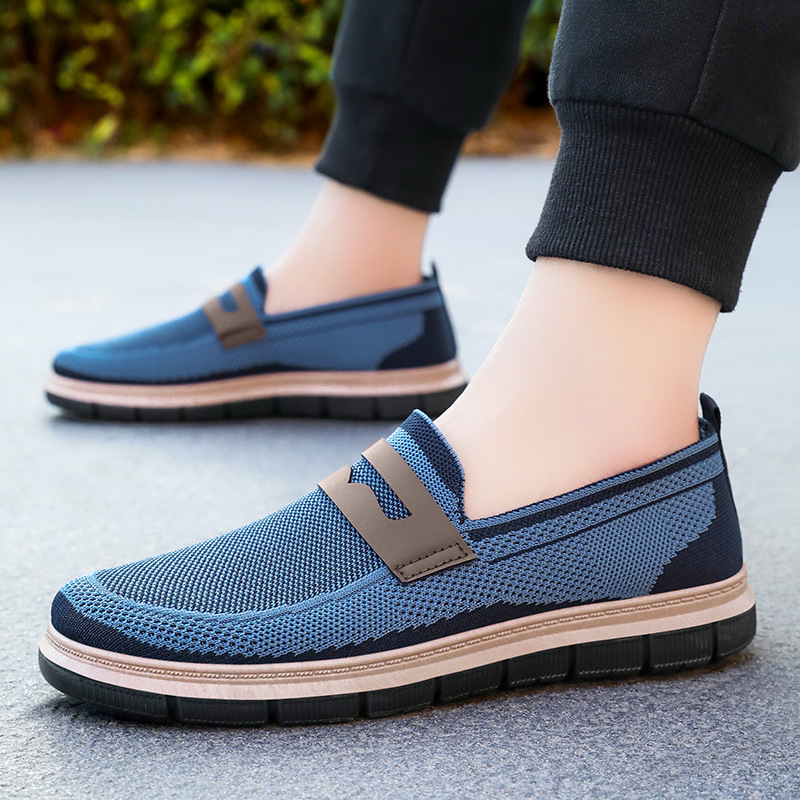 Men's autumn new cross-border shoes, British-style casual shoes, lazy men, one-step dad shoes, versatile single shoes full figure