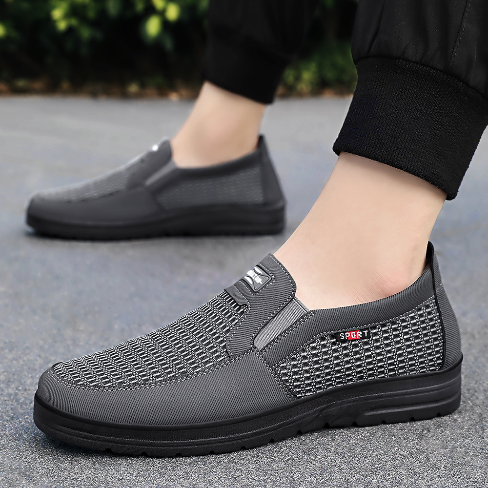 Casual single-shoe men's 2025 autumn new men's shoes, breathable and comfortable, shallow opening dad shoes, old Beijing cloth shoes details Picture