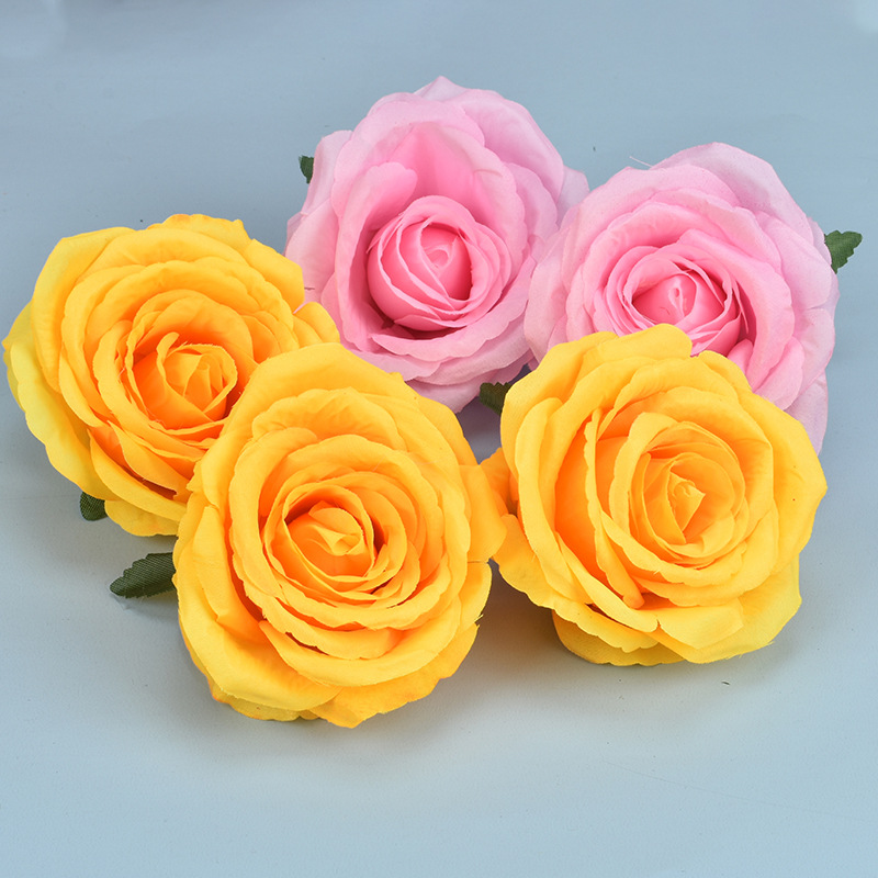 假花/5朵塑膠花/塑膠花/仿真花/塑料仿真花白底实物图