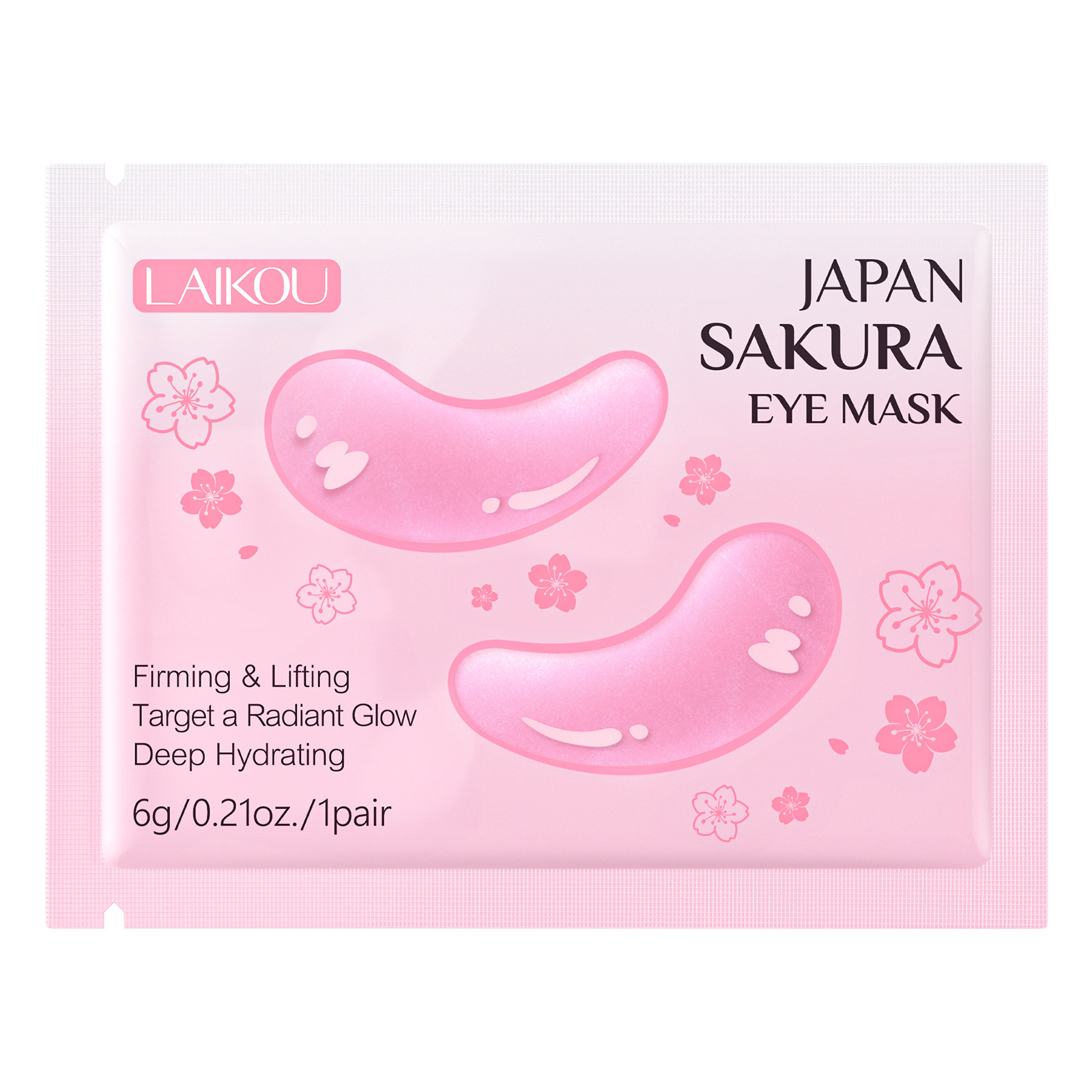 Cross-border LAIKOU Cherry Blossom Single Eye Mask 6g/ Hydrating, Moisturizing and caring for the skin around the eyes, in stock details Picture