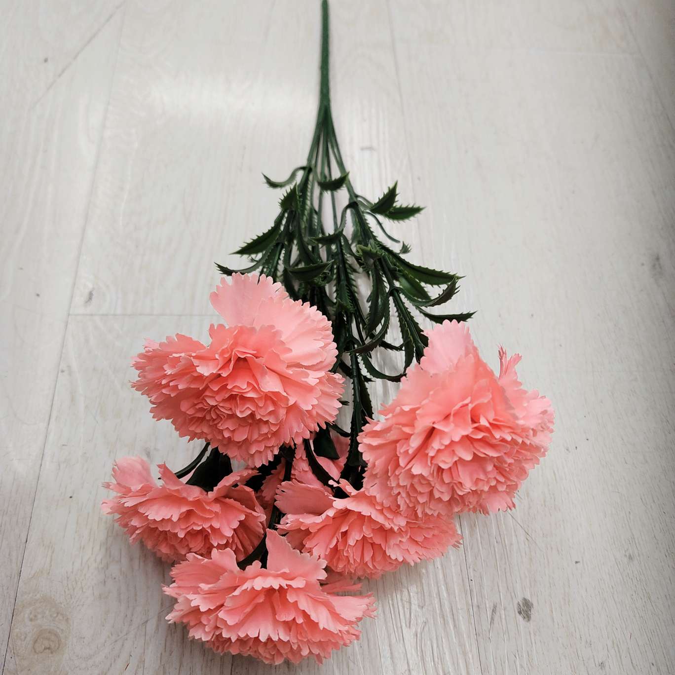 7-head woolen fabric carnation office simulation garden rose pole torch carnival night guide, electroplated crochet bouquet decoration detail image 9