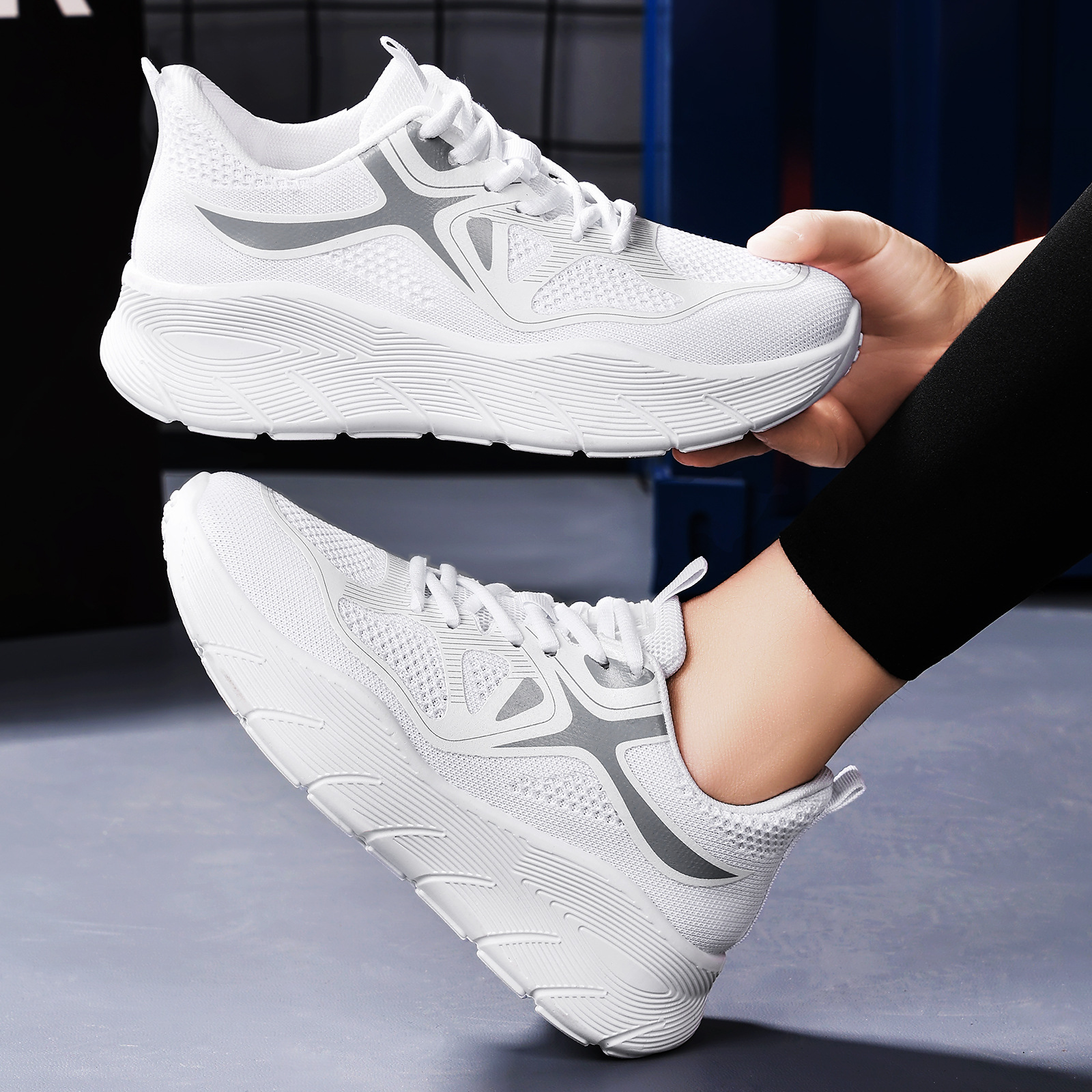 New versatile women's shoes, new sports shoes, Feizhi net shoes, cross-border delivery, light mouth, casual shoes, comfortable women's shoes full figure