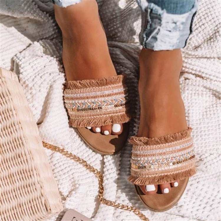 New summer 2025 cross-border trade large-sized flat flip-flops for women, European and American fashion rhinestone flip-flops for women Specification drawing