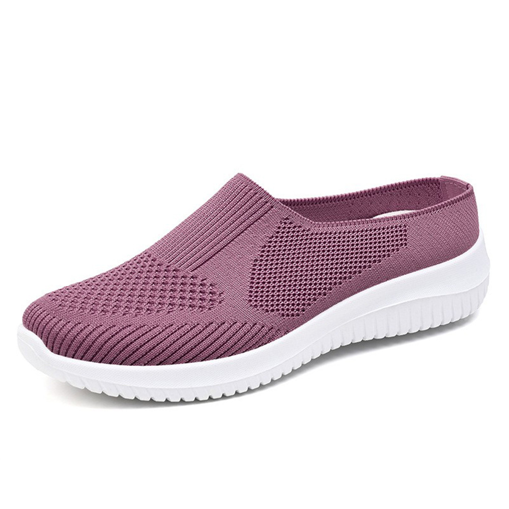 Shoes Women 2025 New cross-border large-sized cloth shoes, foreign trade women's shoes, breathable flying woven shoes, soft-soled casual mom shoes Item Picture