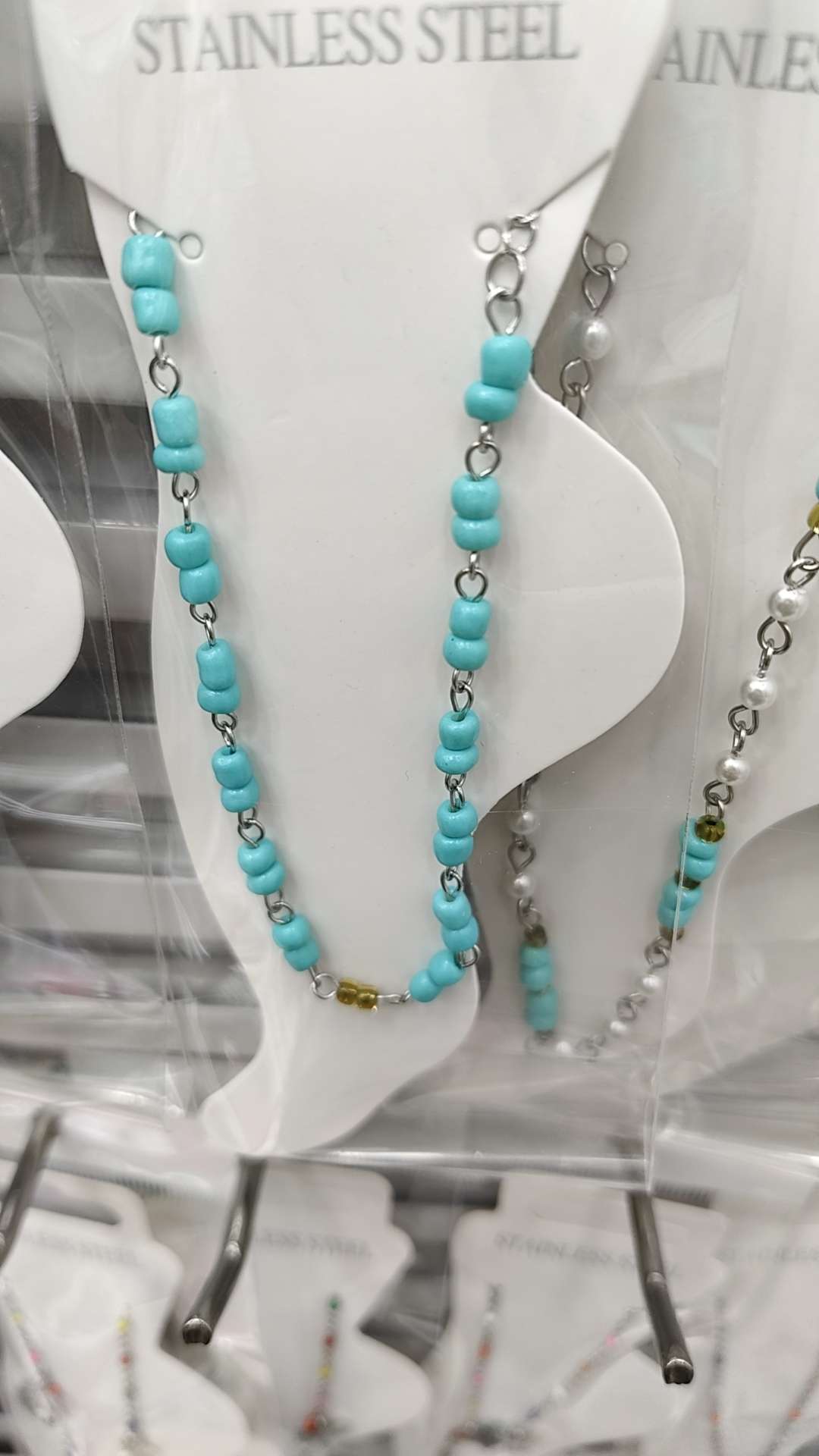 不锈钢手工脚链加石头出货一个星期起订量120产品图