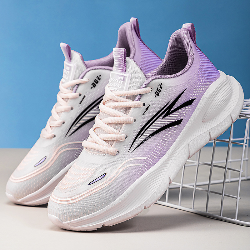 Women's autumn new style mesh breathable single shoes cross-border shipping women's shoes fashionable, comfortable, lightweight running shoes full figure