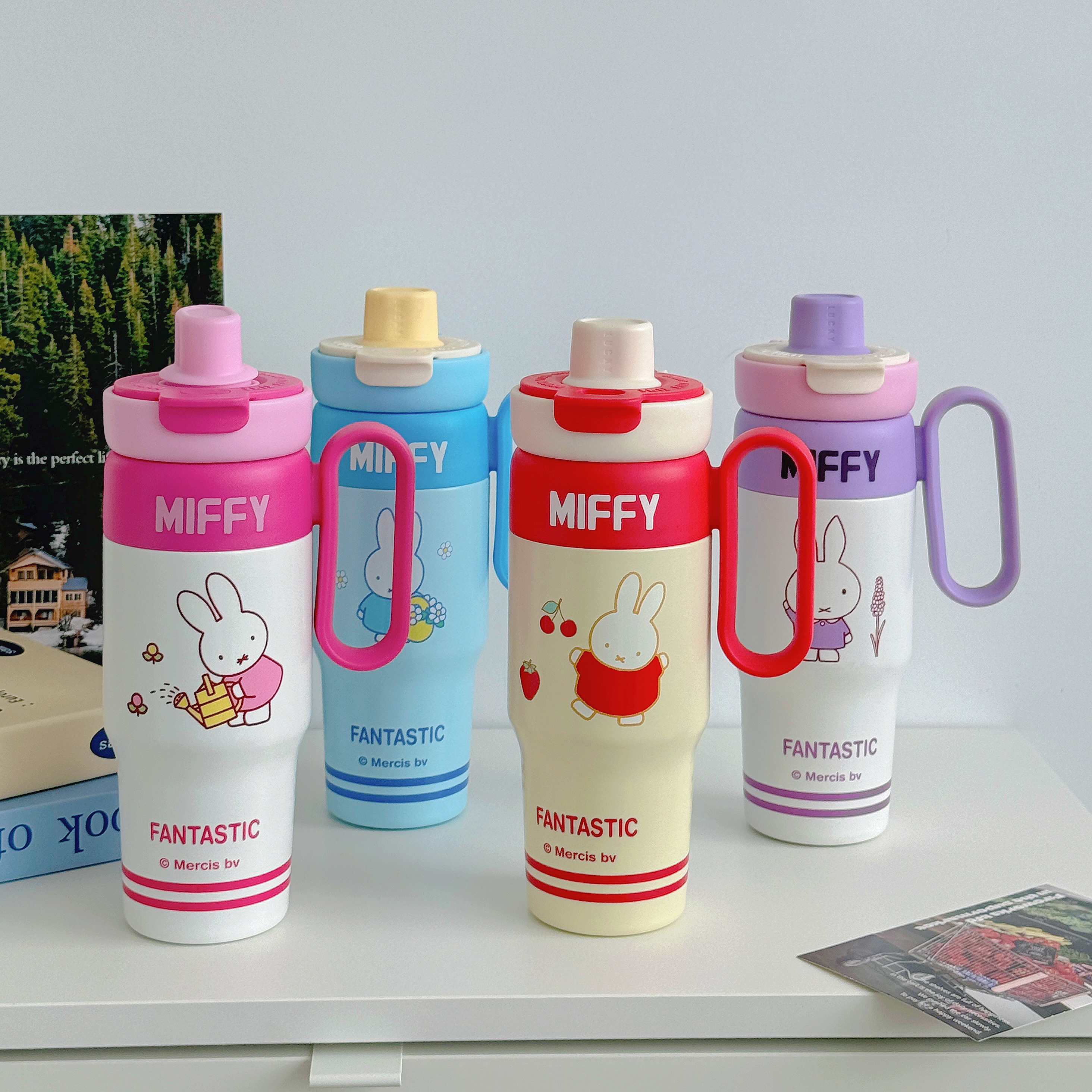 TinkerTot米菲正版授权，可爱米菲畅饮把手双饮保温杯四色570ml