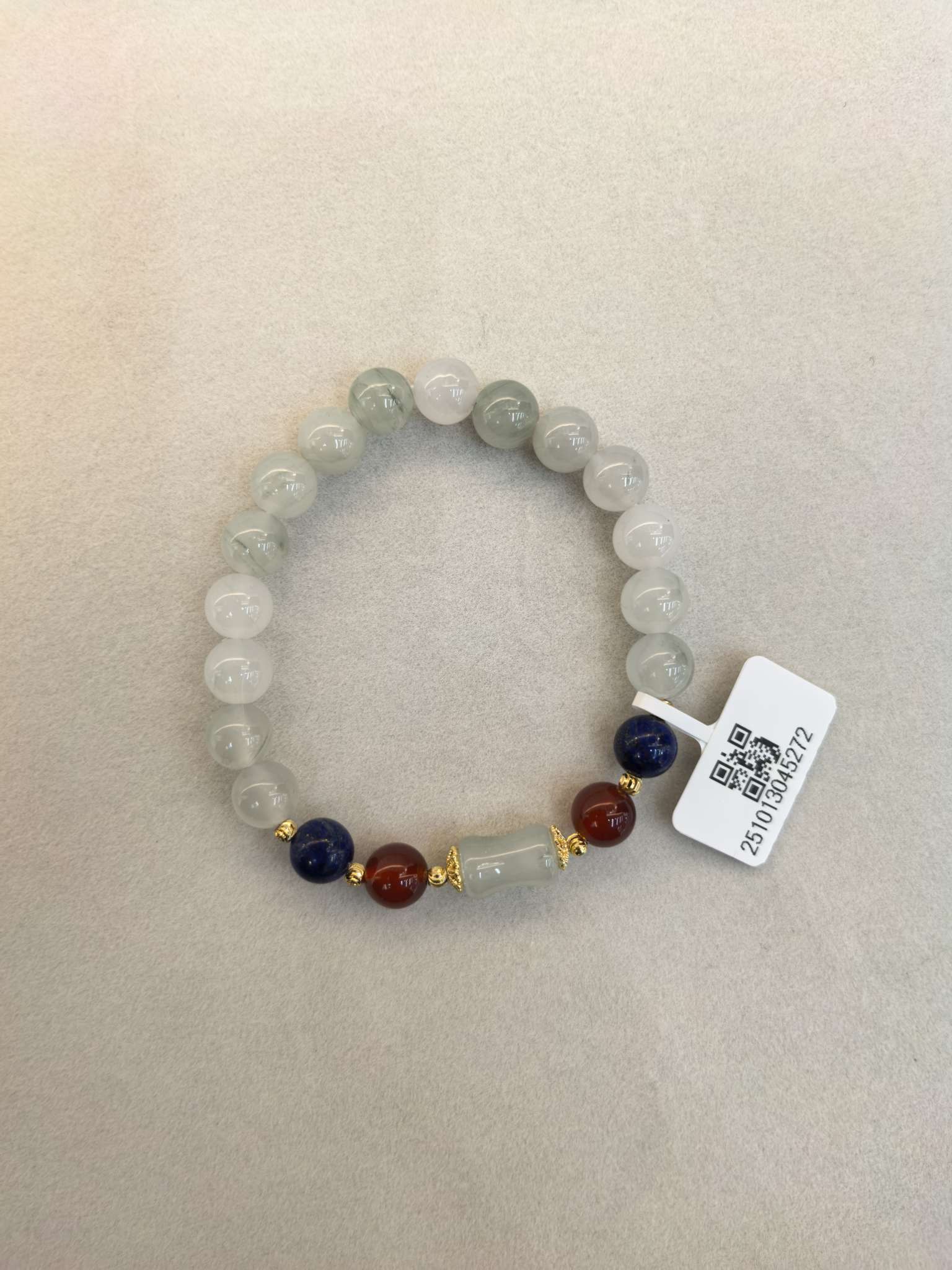 新中式天山翠手链女式玛瑙青金石吊坠手串简约小众清新感手链 