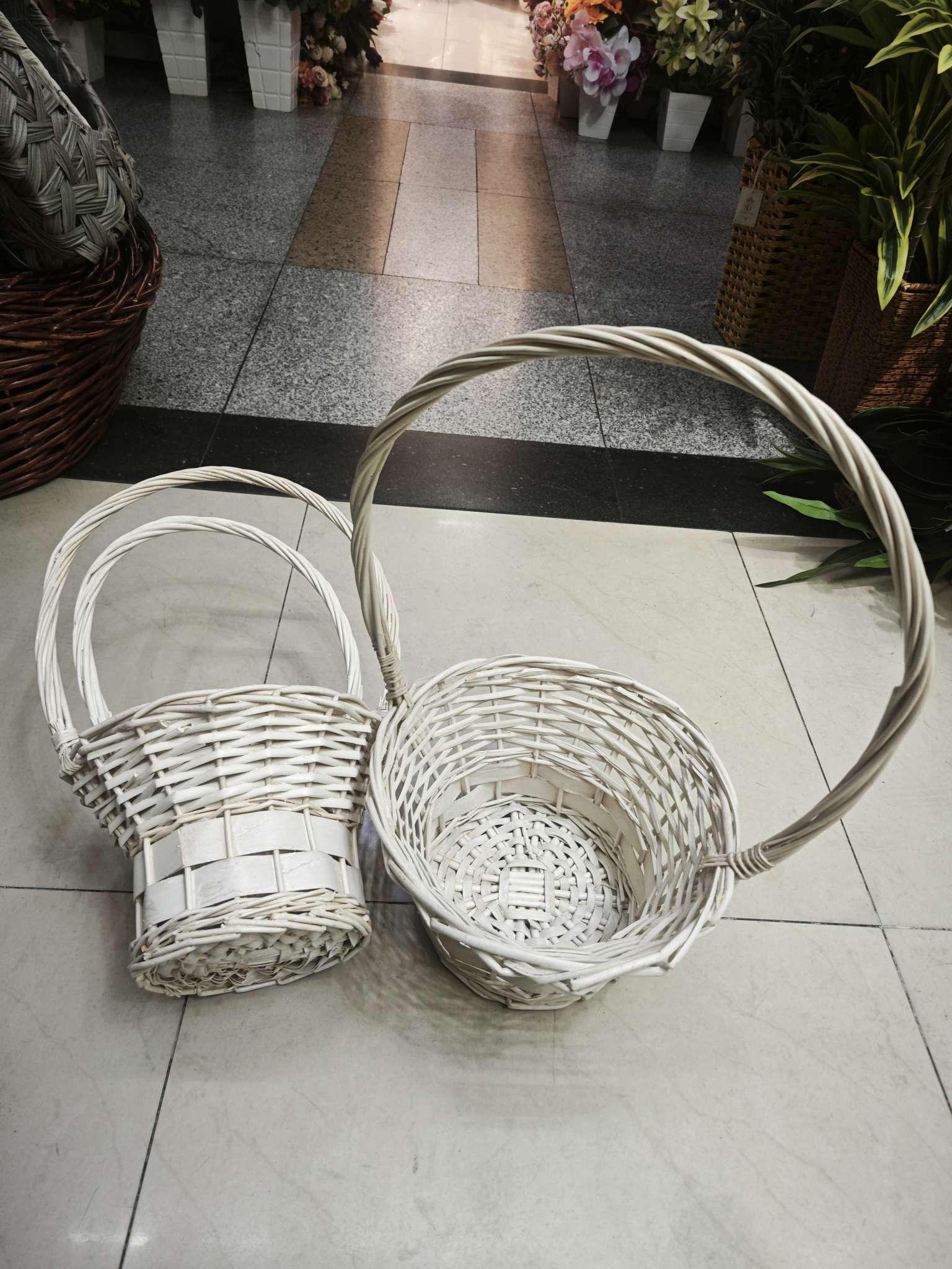 植物工艺品编织花篮餐巾圈藤编百货一盆花手工艺品礼品装饰品编织花篮产品图