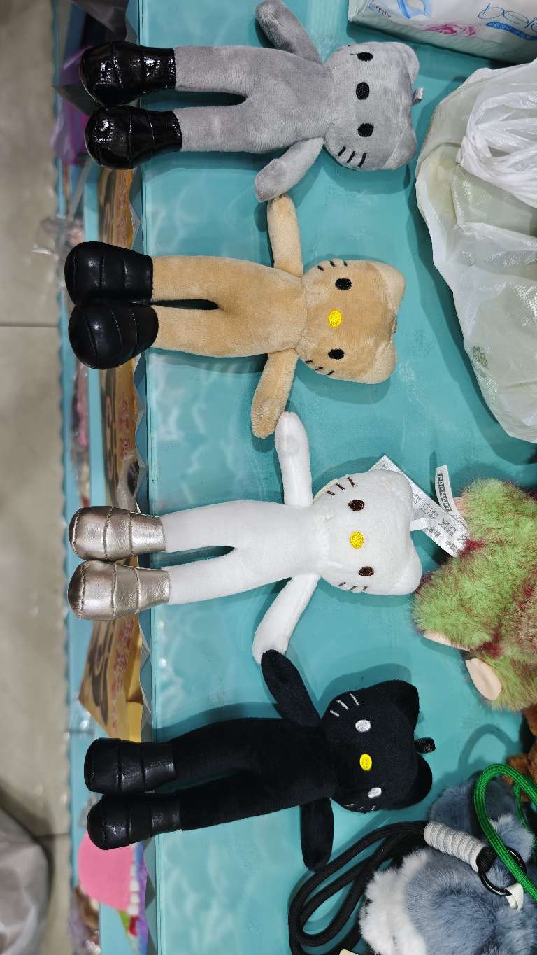 韩流长脚kt猫diy豹纹穿裙精品公仔挂件创意潮流玩具毛绒娃娃