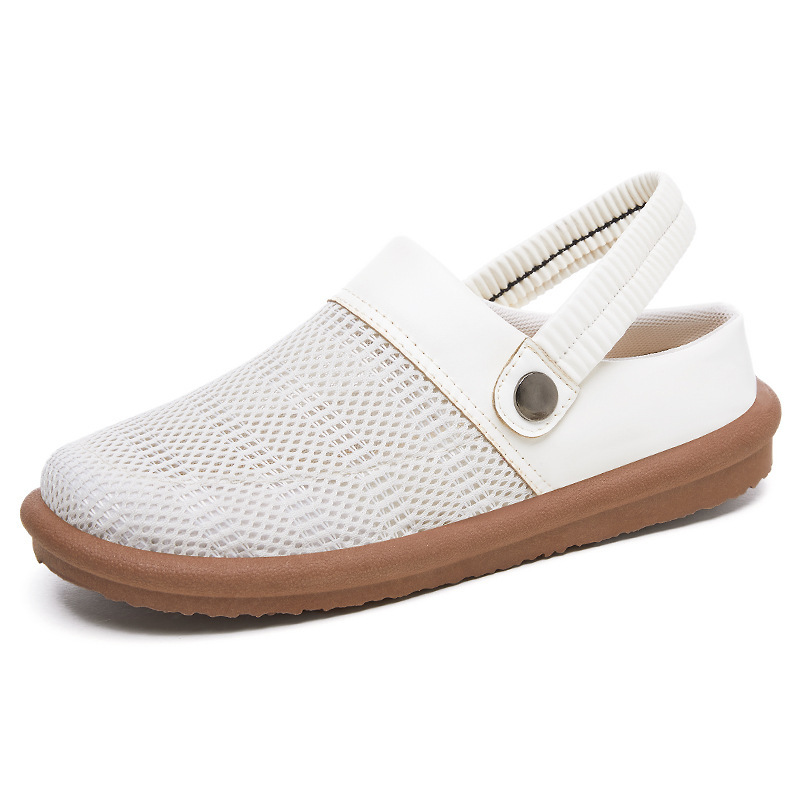 Customized slippers for women, summer outdoor breathable, casual shoes, artistic outdoor semi-slippers, comfortable mom shoes for women Item Picture