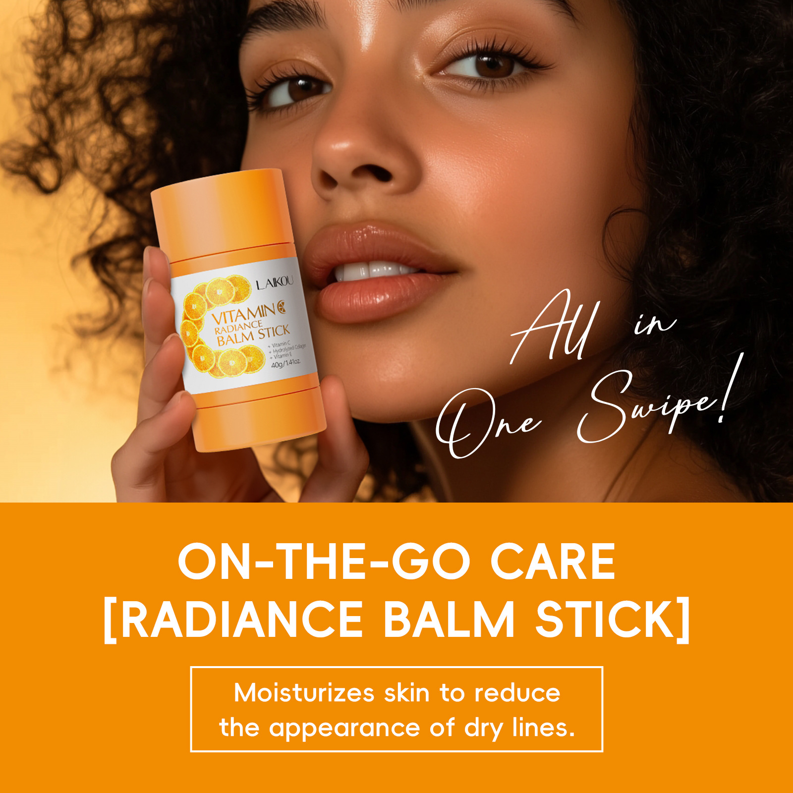 Cross-border new product Laikou Vitamin c Moisturizing Stick 40g Hydrating, moisturizing and nourishing facial Care Moisturizing stick manufacturer in stock Specification drawing