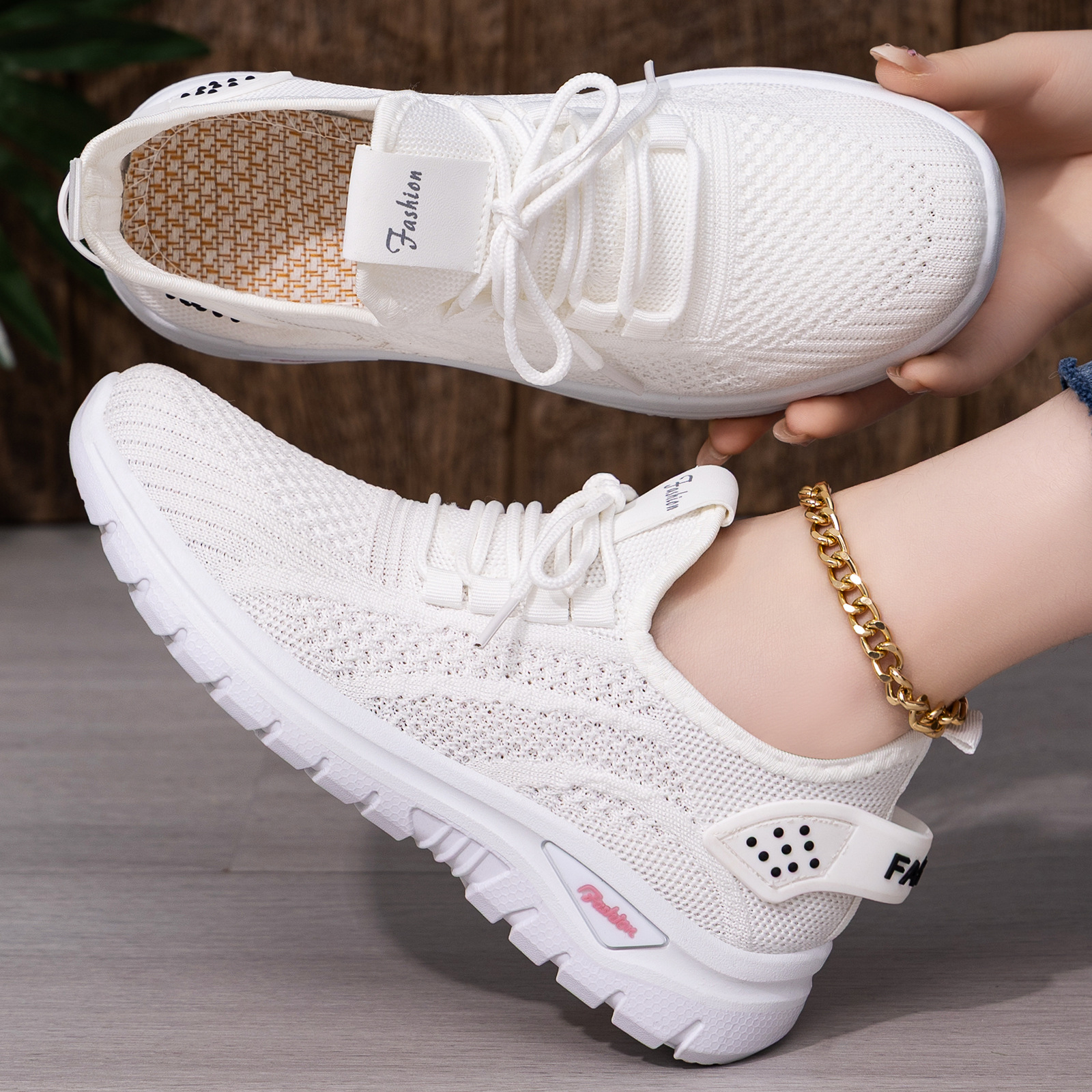 Women's shoes for autumn 2025 new style, single shoes with soft soles, not tiring to the feet, breathable mesh, versatile mesh, fashionable and casual sports shoes Specification drawing