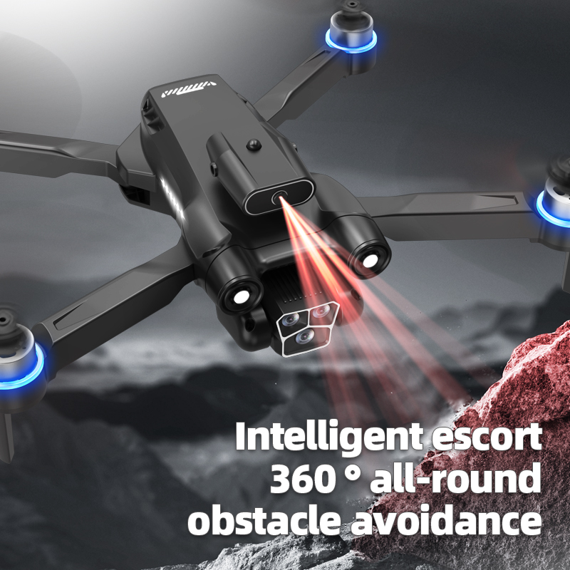 FOOZAC high-definition drone with altitude holding mode, WiFi FPV (dual-lens with dual-lens switching function), remote control adjustment function for lenses, and obstacle avoidance on all four sides Application Scenario