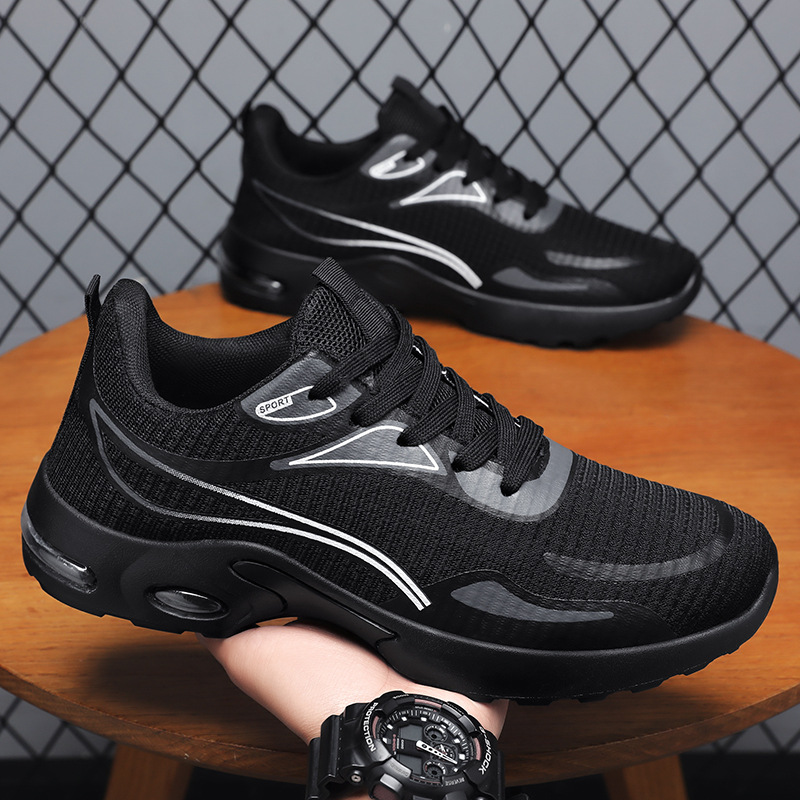 New cross-border men's shoes for foreign trade, Korean-style Feizhi air-cushioned soft-soled shoes, fashionable and trendy breathable sports shoes details Picture