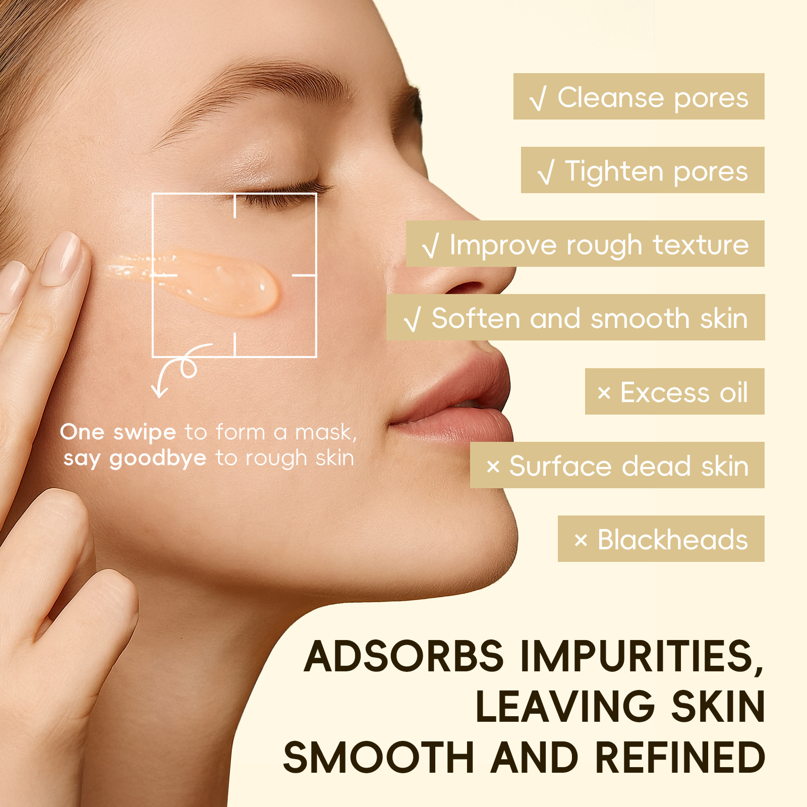 Cross-border new product LAIKOU Snail Pear-off Mask 50g, an all-English mask for export, FDA skin care products manufacturer in stock Specification drawing