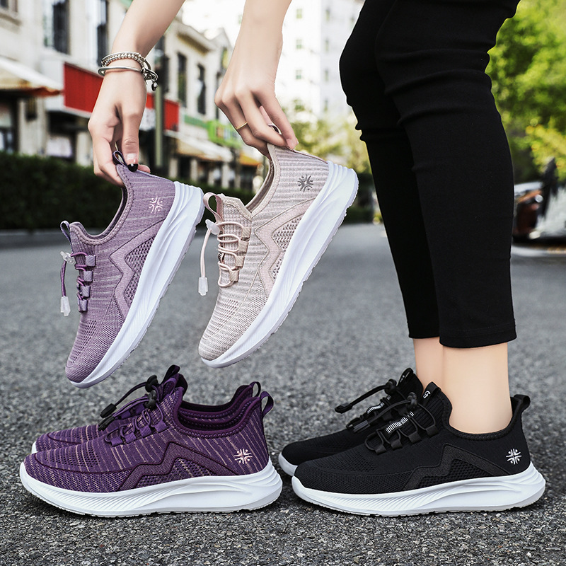 Wholesale and distribution of breathable soft-soled casual women's shoes for the 2025 autumn new style, walking shoes, Korean-style trendy sports shoes Specification drawing