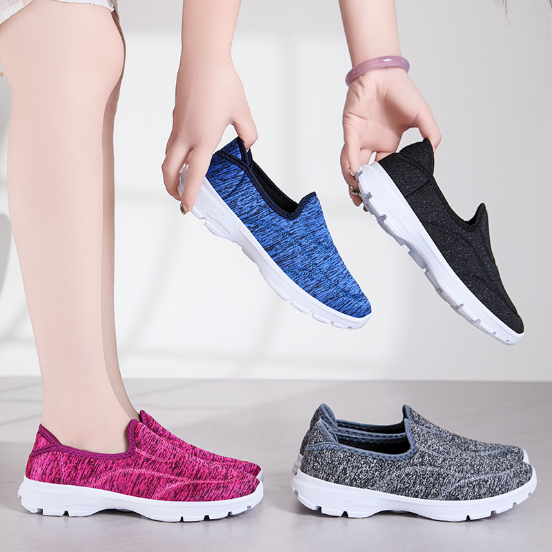 Women's Spring and Autumn new foreign trade old Beijing cloth shoes, soft-soled walking shoes for both men and women, one-foot elderly casual shoes Specification drawing