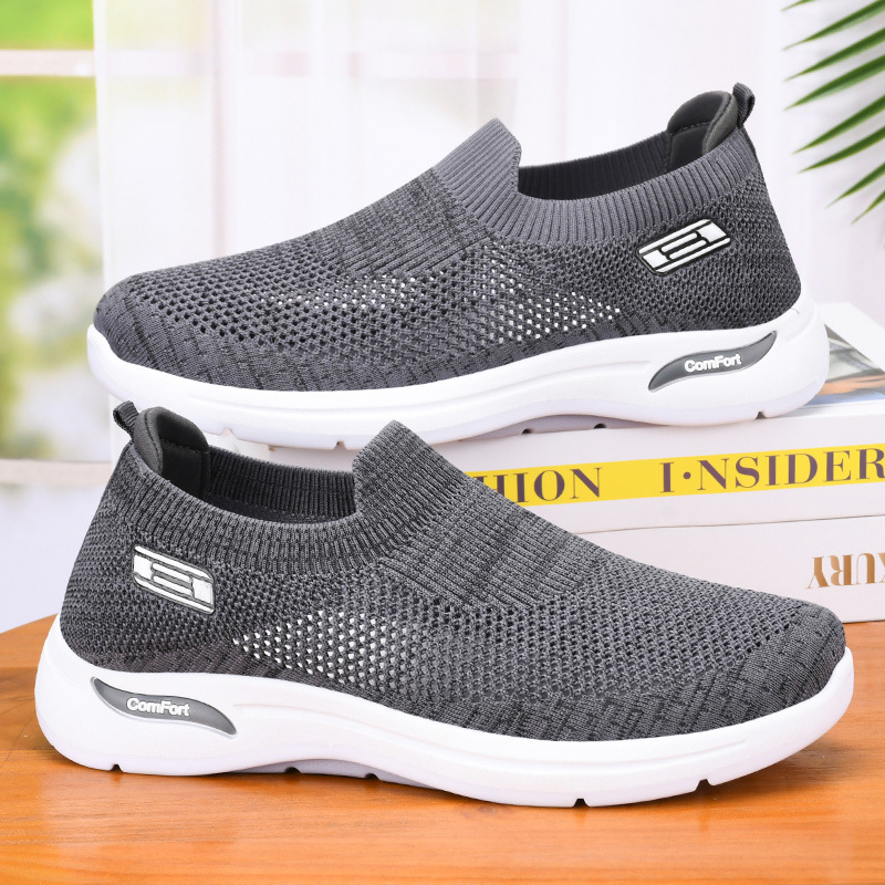 Men's shoes wholesale 2025 new men's shoes, spring and autumn casual shoes, breathable mesh shoes, perforated mesh shoes, trendy brand details Picture