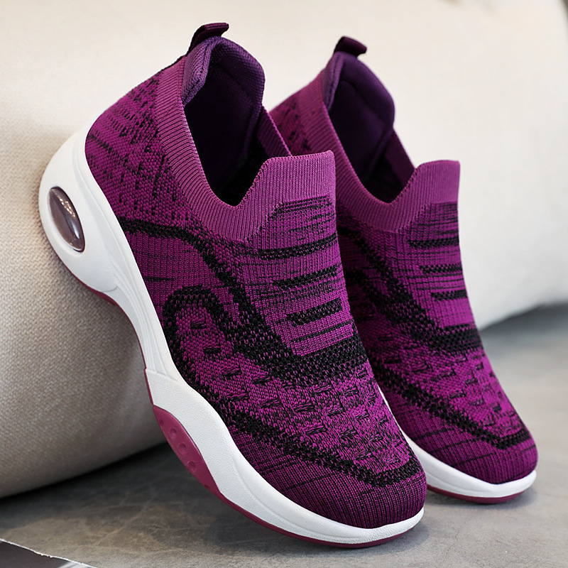 Women's shoes 2025 Women's Shoes Soft-soled air-cushioned shoes breathable casual sports shoes Women's anti-slip low-heeled anti-slip shoes details Picture