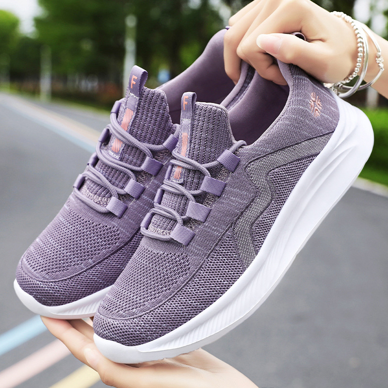 The new autumn 2025 Feizhi women's shoes are casual, comfortable, breathable and sporty women's casual single shoes full figure