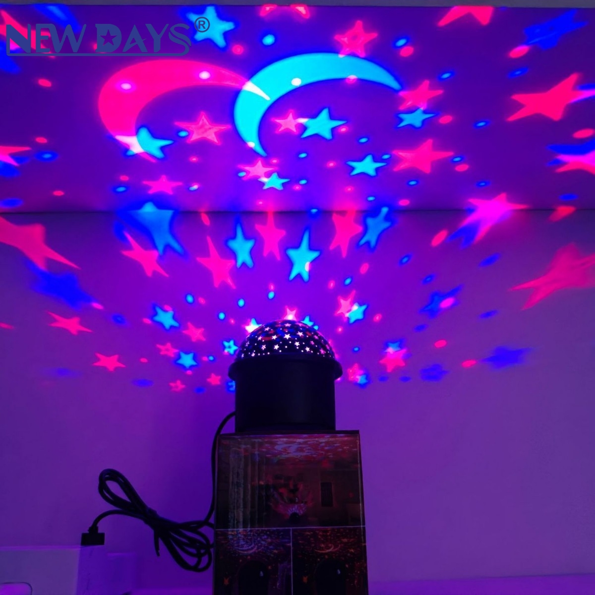 NEWDAYS marca cross border nueva luz de escenario luz de proyección luz de la luna RGB colorido cool light portable 3D surround home ambiance light Application Scenario