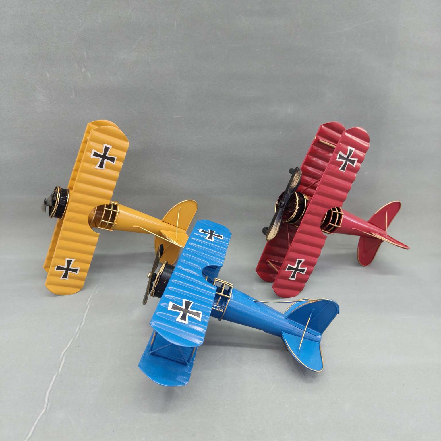 轻奢摆件客厅复古战斗机模型摆件工艺品