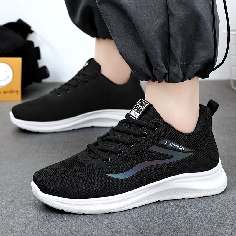 wish cross-border wholesale and distribution of new breathable and comfortable running shoes for autumn, Korean version casual sports shoes for men details Picture