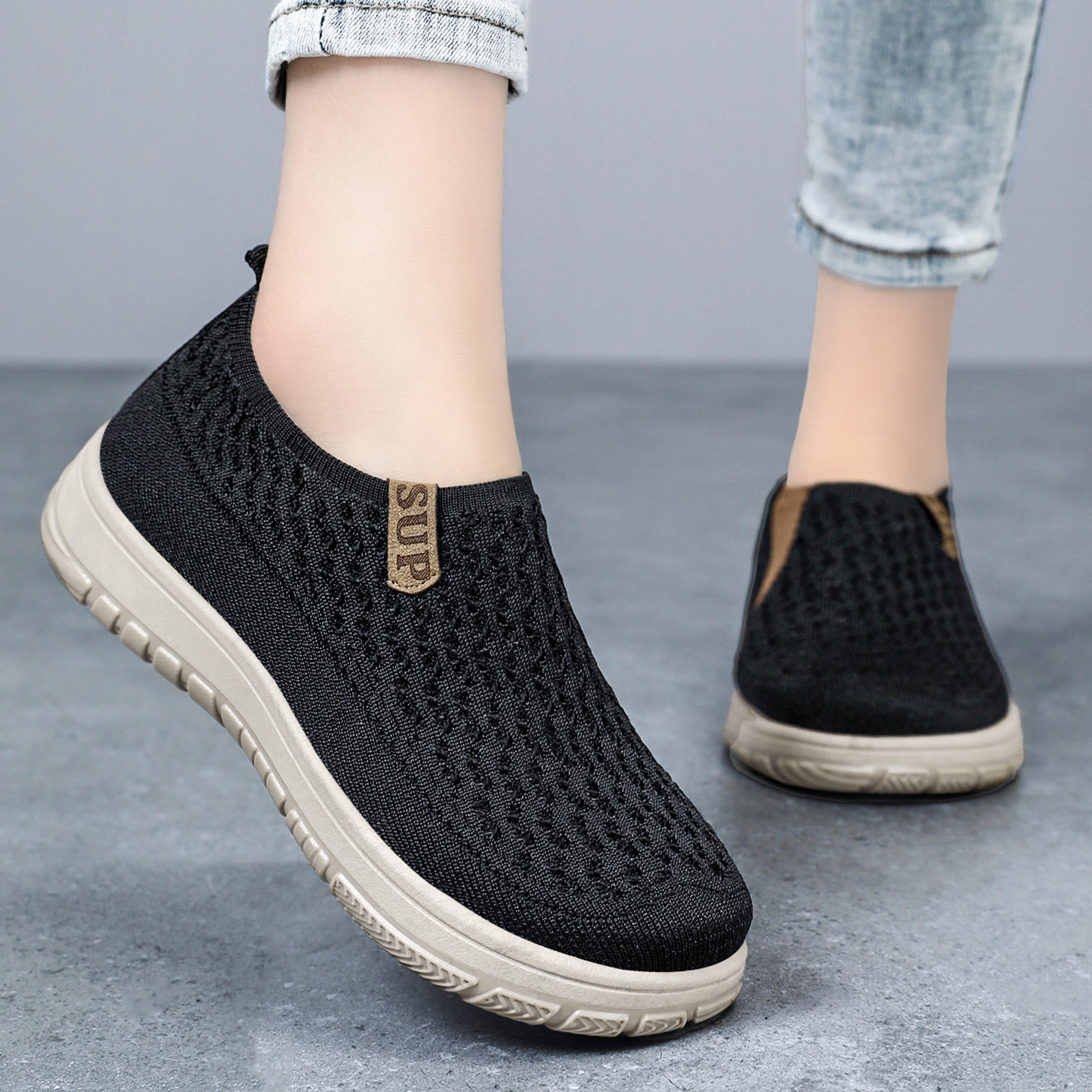 Women's autumn new versatile casual shoes, one-step lazy shoes wholesale women's shoes, soft soles not tiring to the feet, flat shoes Application Scenario