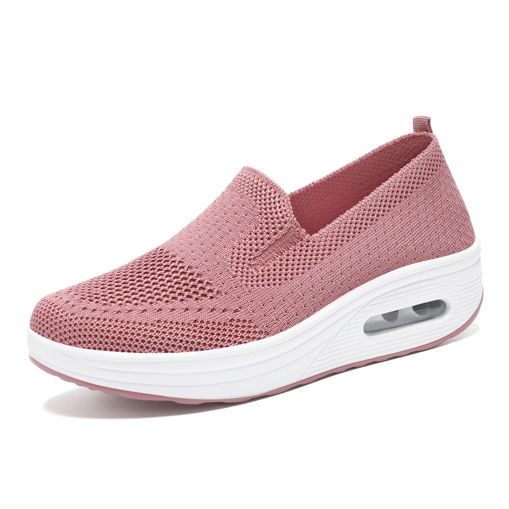 Customized women's autumn new breathable women's shoes, cross-border temu one-step shaking shoes, thick-soled air-cushioned casual shoes Item Picture