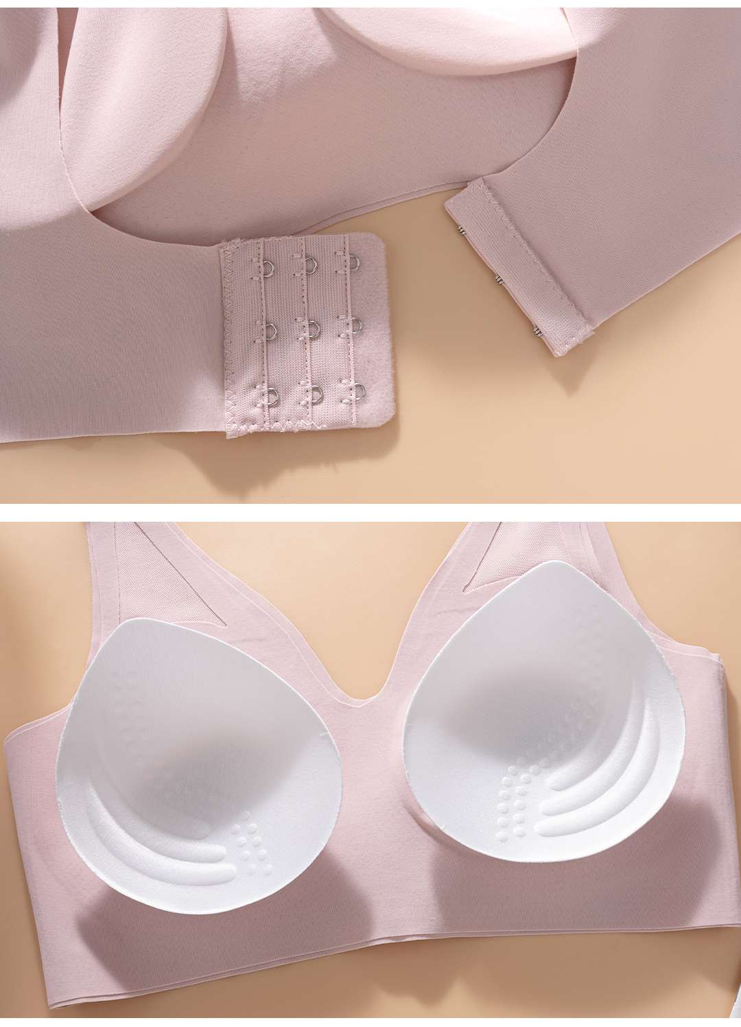 Three-row button ice silk underwear with seamless and nude feel undefined