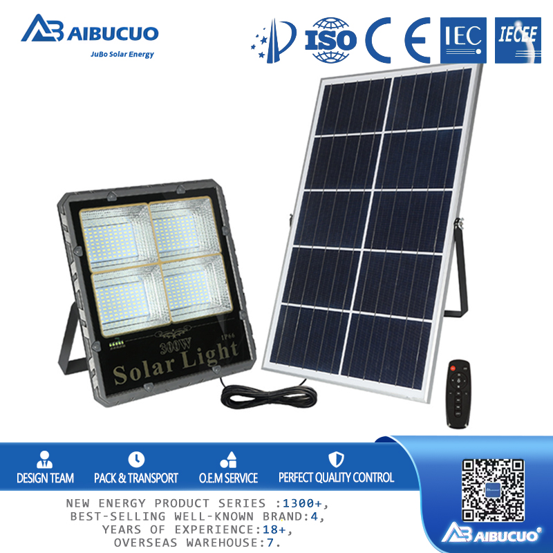 AIBUCUO Jubo Solar Floodlights, home outdoor courtyard lights, New rural photovoltaic led high-power floodlights