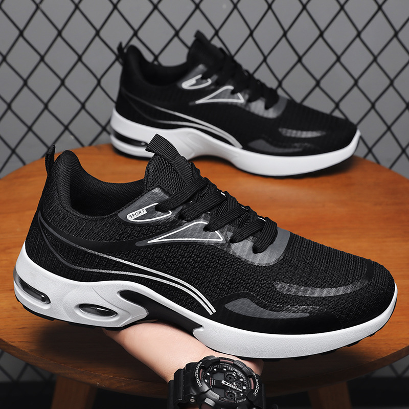 New cross-border men's shoes for foreign trade, Korean-style Feizhi air-cushioned soft-soled shoes, fashionable and trendy breathable sports shoes full figure