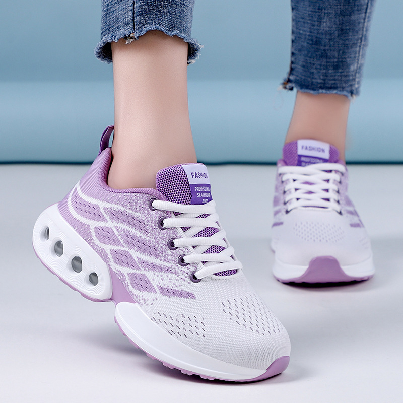 New generation of women's sports single shoes, soft-soled comfortable air-cushioned shoes, breathable single shoes, cross-border women's shoes, large-sized running shoes Specification drawing