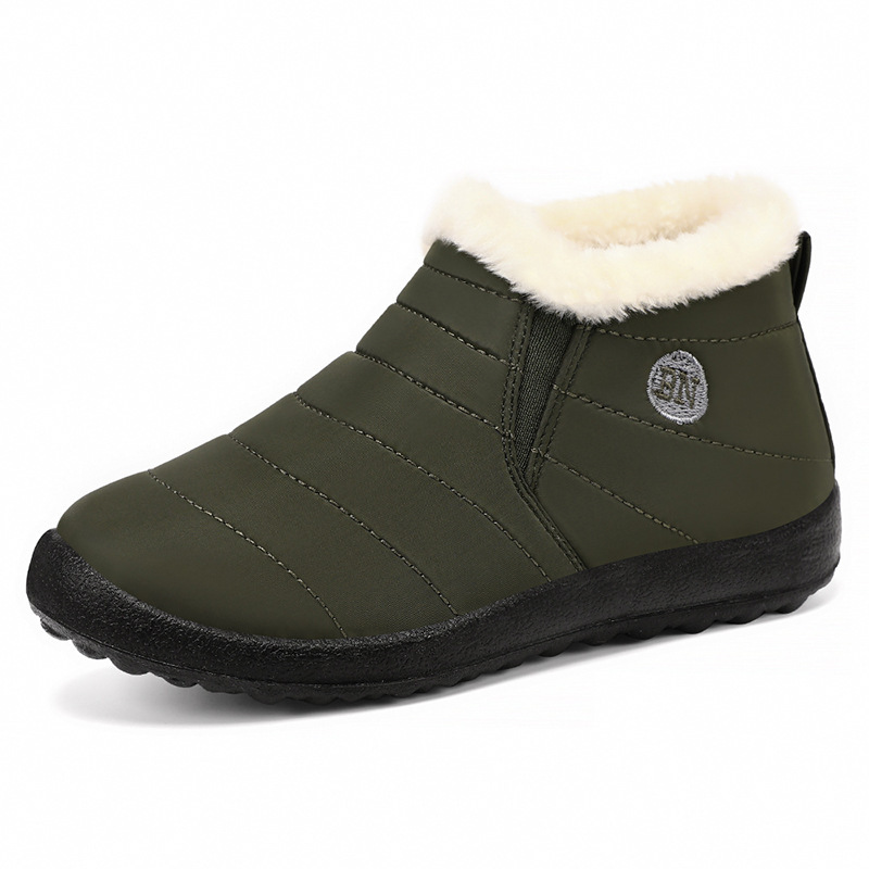 Winter 2025 Cotton shoes for foreign trade new women's fleece warm parents shoes, polyurethane casual cotton boots, cross-border snow boots Item Picture