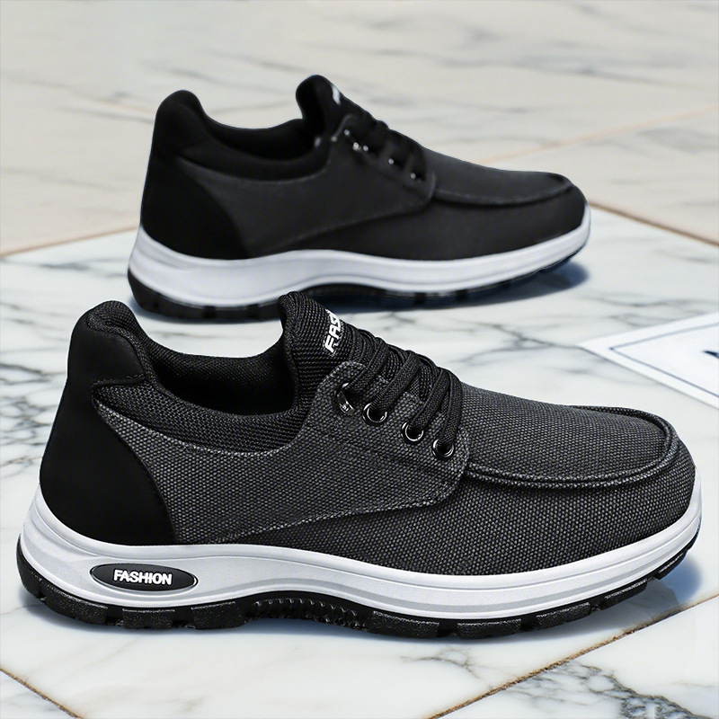 Men's shoes autumn new style breathable denim single shoes, soft-soled comfortable running shoes, versatile men's sports single shoes details Picture
