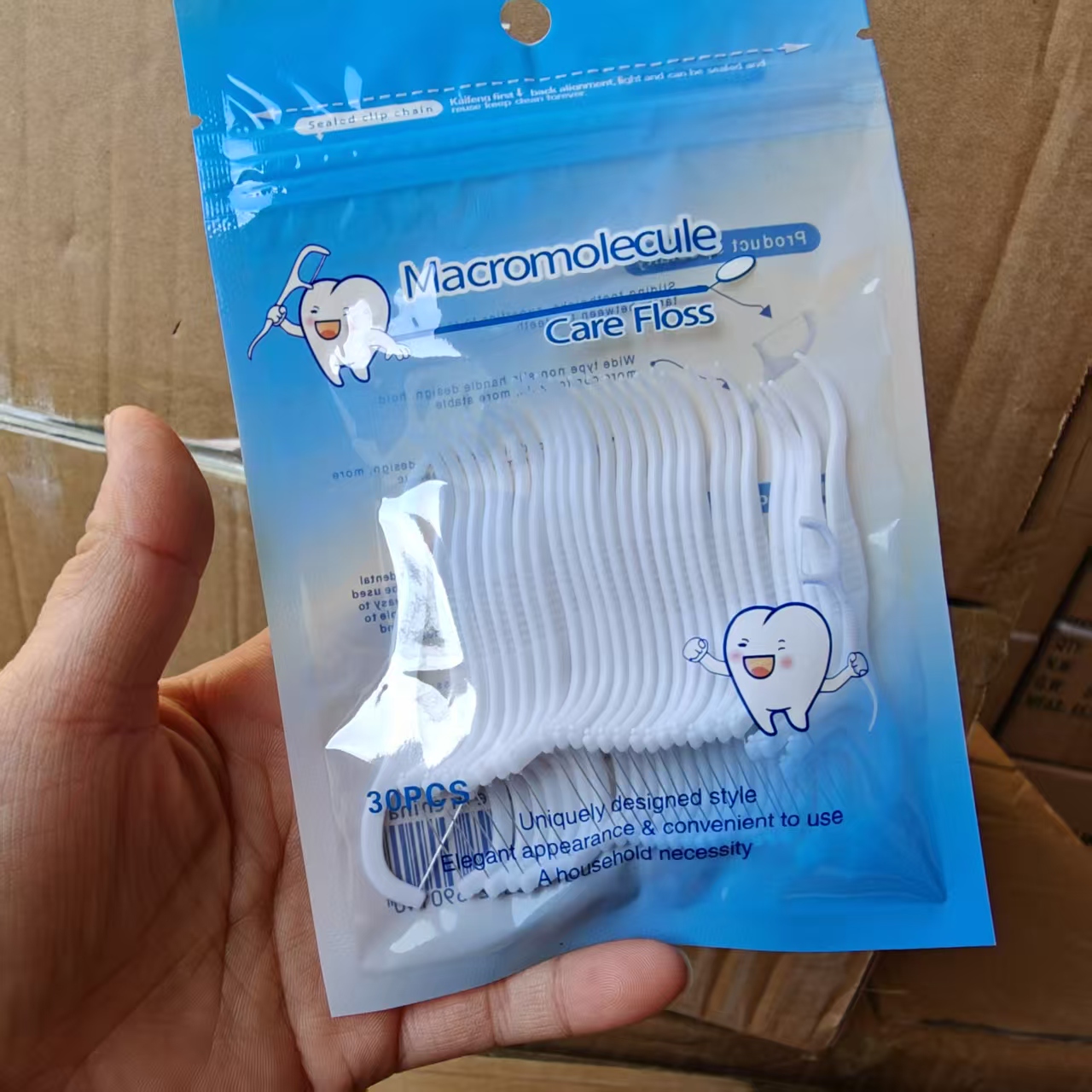 【 Zone 1-11 】 Bagged dental floss 45/ bag 1440/ box Dental floss bagged dental floss ultra-fine household portable disposable dental floss stick oral cleaning 1 yuan wholesale supply details Picture