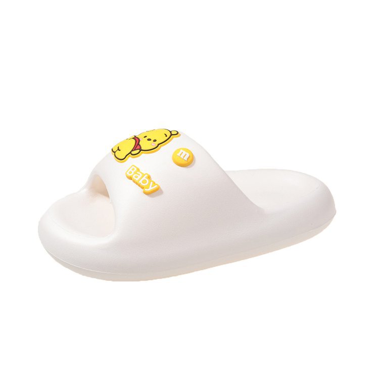 The "Lazy one-shoulder Girl" of the Internet celebrity in the summer of 2025 Korean Instagram cartoon girl, candy-colored beach bathroom home slippers Item Picture