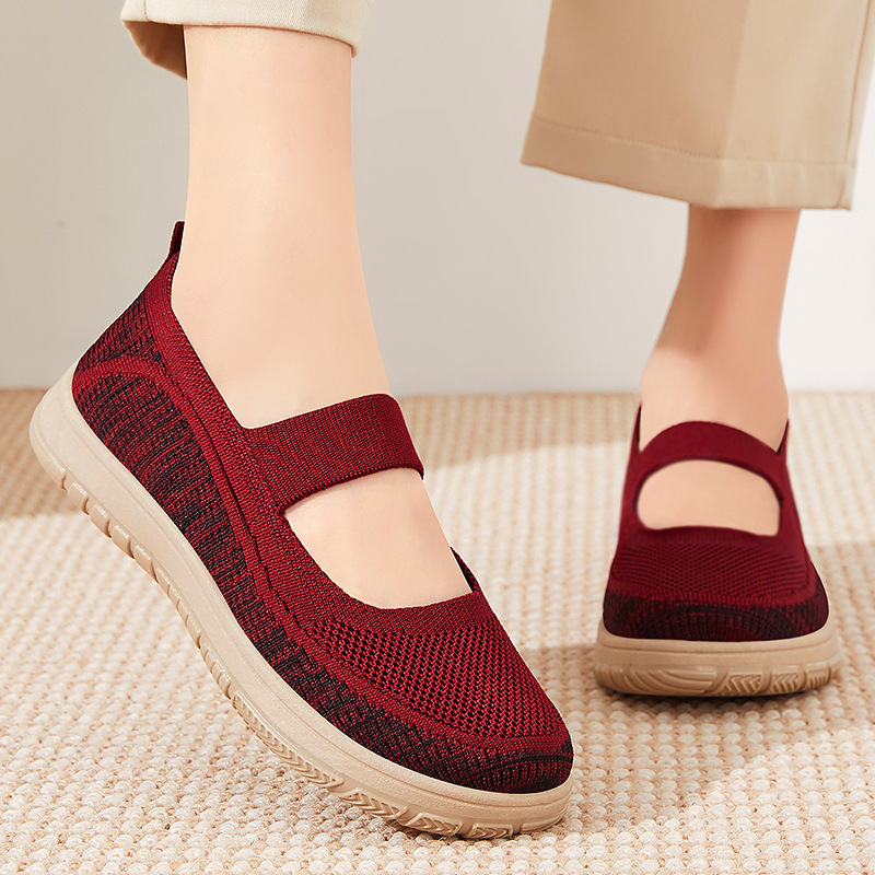 New breathable summer shoes for women, one-step mom shoes, old Beijing cloth shoes, soft-soled casual women's shoes, versatile single shoes details Picture